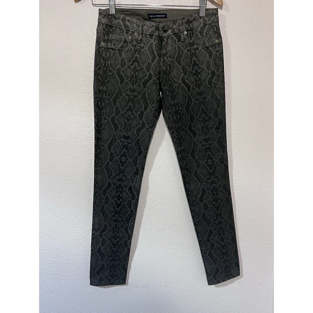 NEW Cult of Individuality Jeans Womens 26W 28L Black TEASER SKINNY Ladies Snake